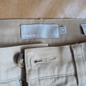 VINCE. Beige Cotton Blend Pants